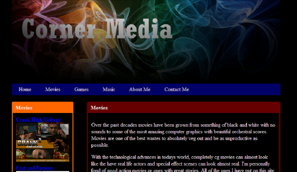 Corner Media Movies Page